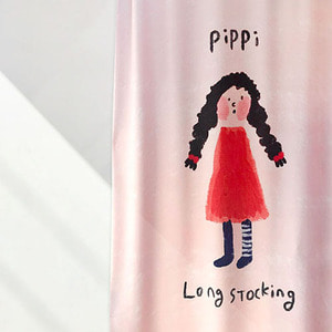 [drawing AMY] Pippi Long Stocking Curtain