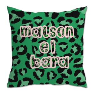 Cheetah Green Cushion
