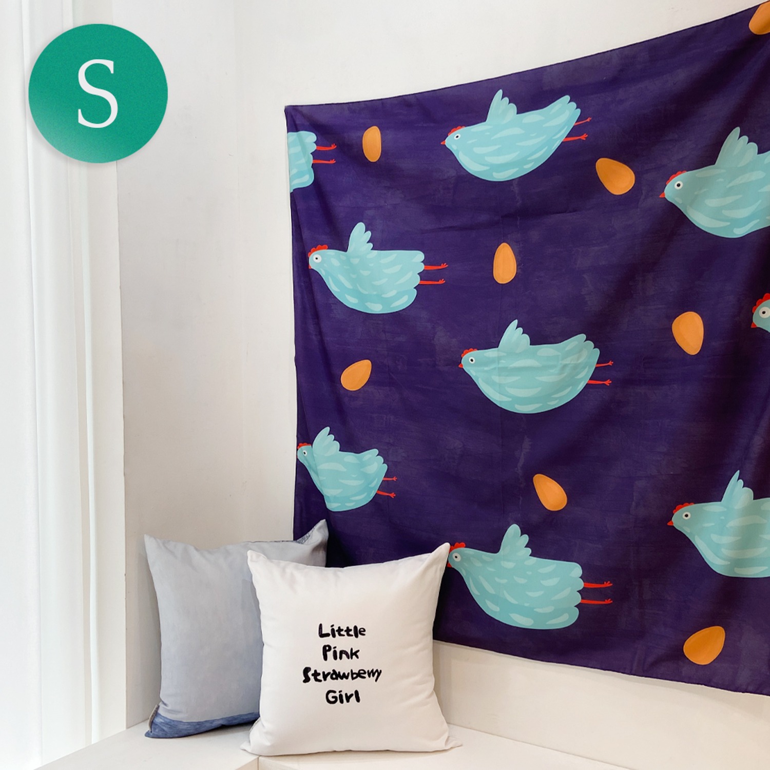 [샘플세일] Bird violet wall fabric